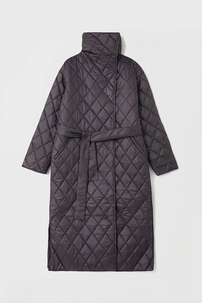 Cтеганое объемное пальто с утеплителем, Модель FAB110106, Фото №7