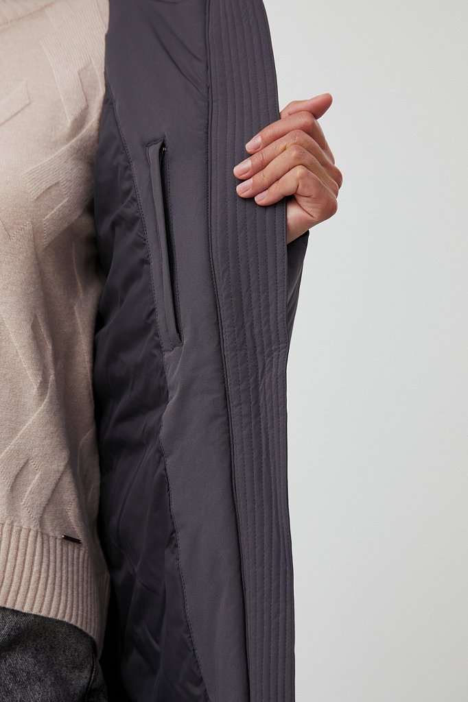 Пальто утепленное прямого силуэта, Модель FAB11016, Фото №4