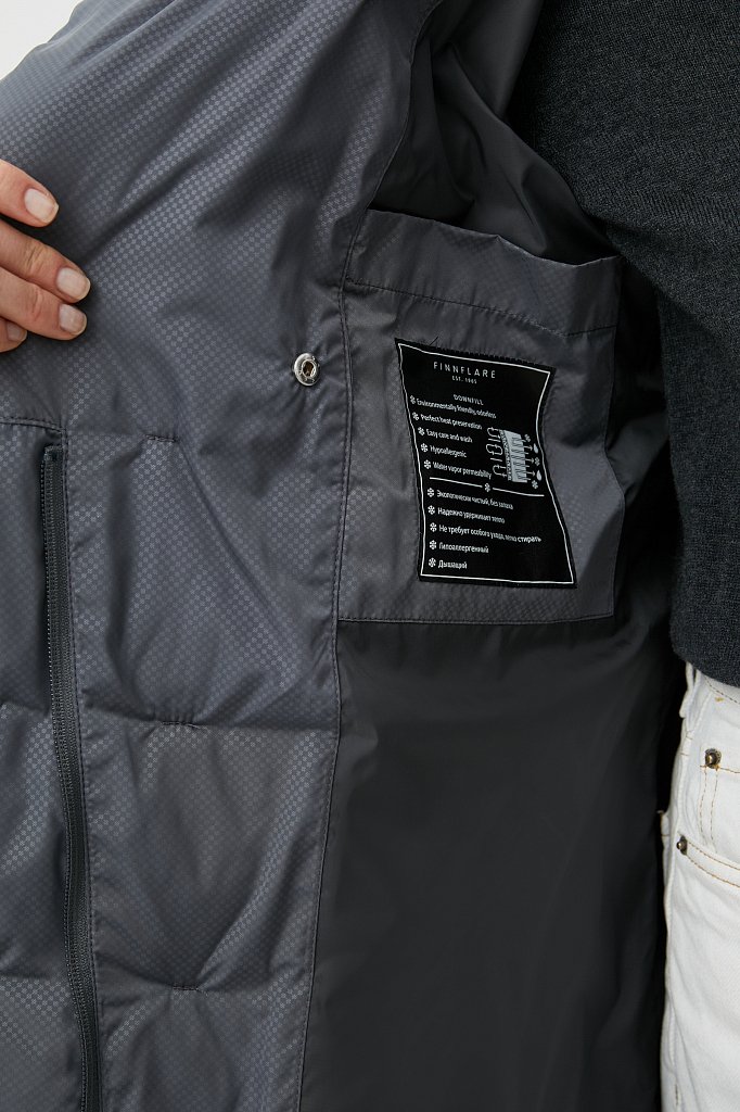 Утепленное пальто с поясом на талии, Модель FAB110217, Фото №4
