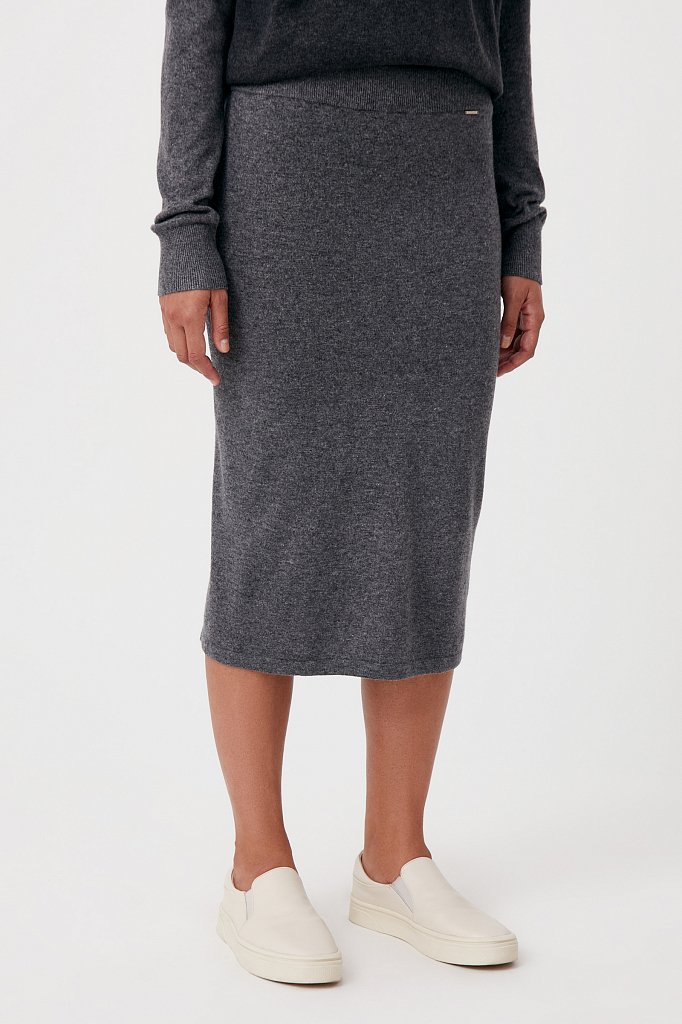 Женская трикотажная юбка с шерстью и ангорой, Модель FAB11188, Фото №2