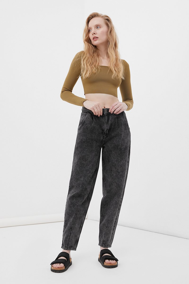 Джинсы женские tapered fit, Модель FAB15002, Фото №1