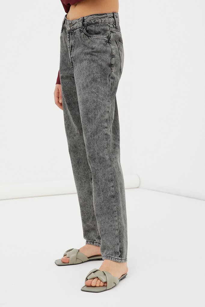 Женские джинсы tapered fit на средней посадке, Модель FAB15003, Фото №3