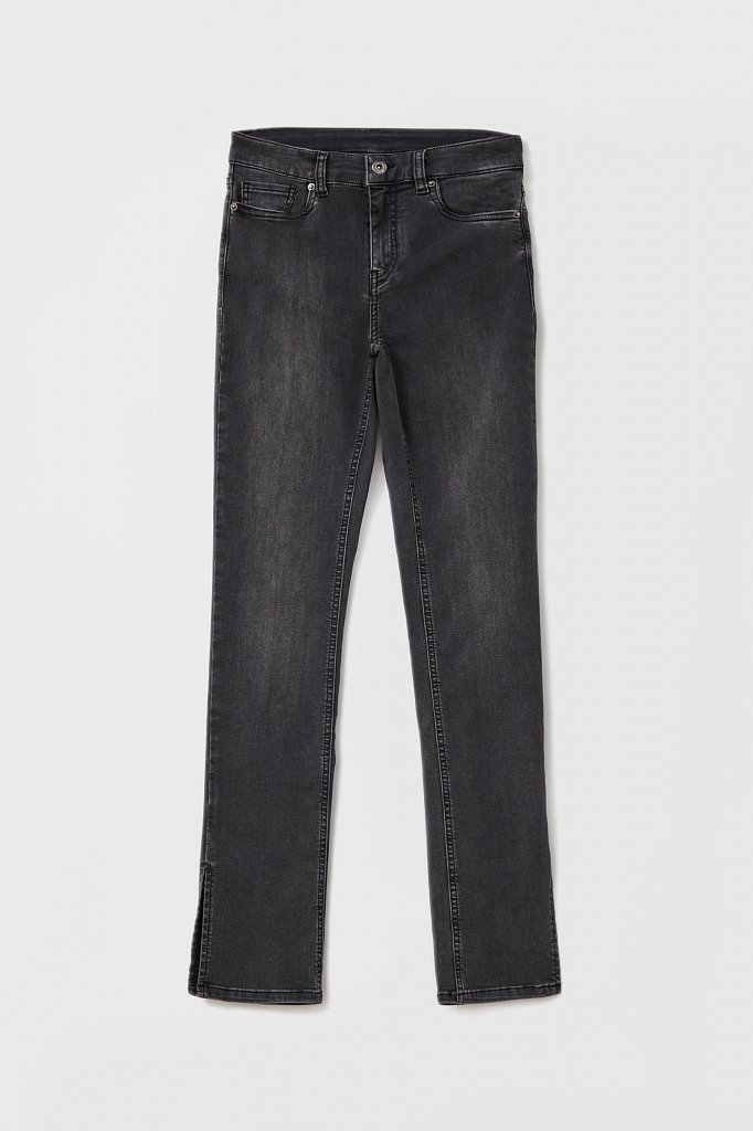 Женские  джинсы straight fit с разрезами по бокам, Модель FAB15005, Фото №6
