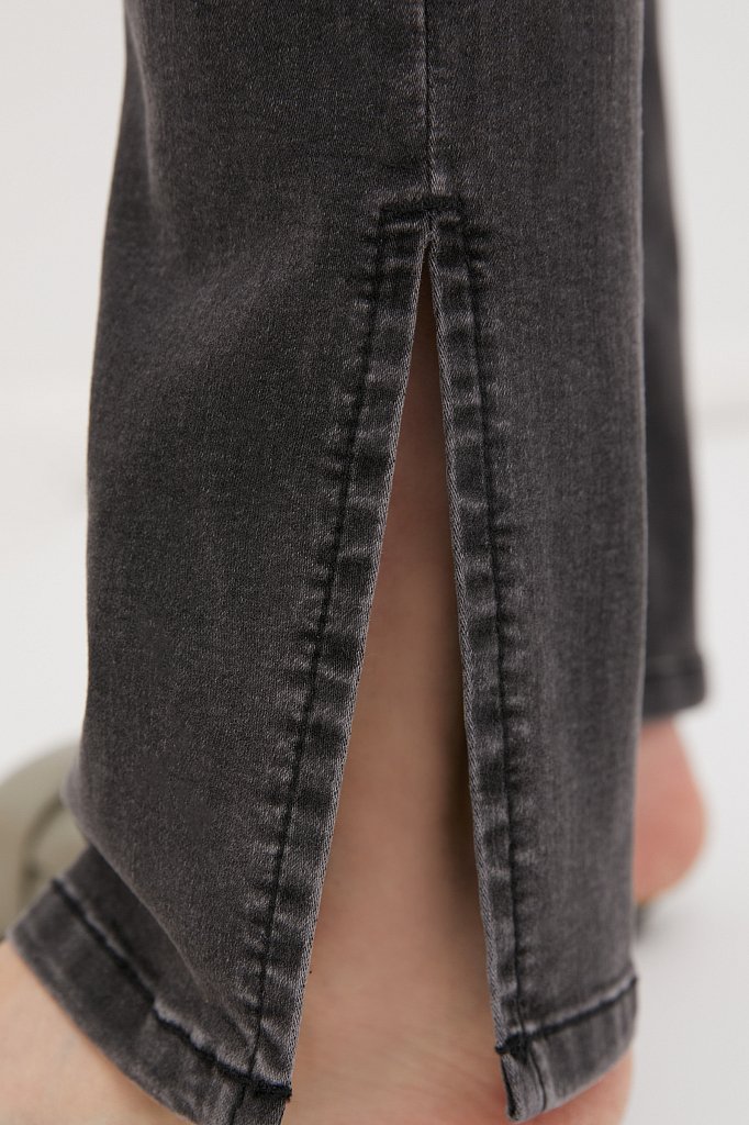 Женские  джинсы straight fit с разрезами по бокам, Модель FAB15005, Фото №5