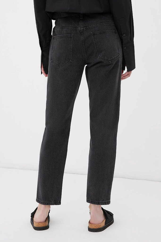 Джинсы женские tapered fit кроя багги, Модель FAB15012, Фото №4