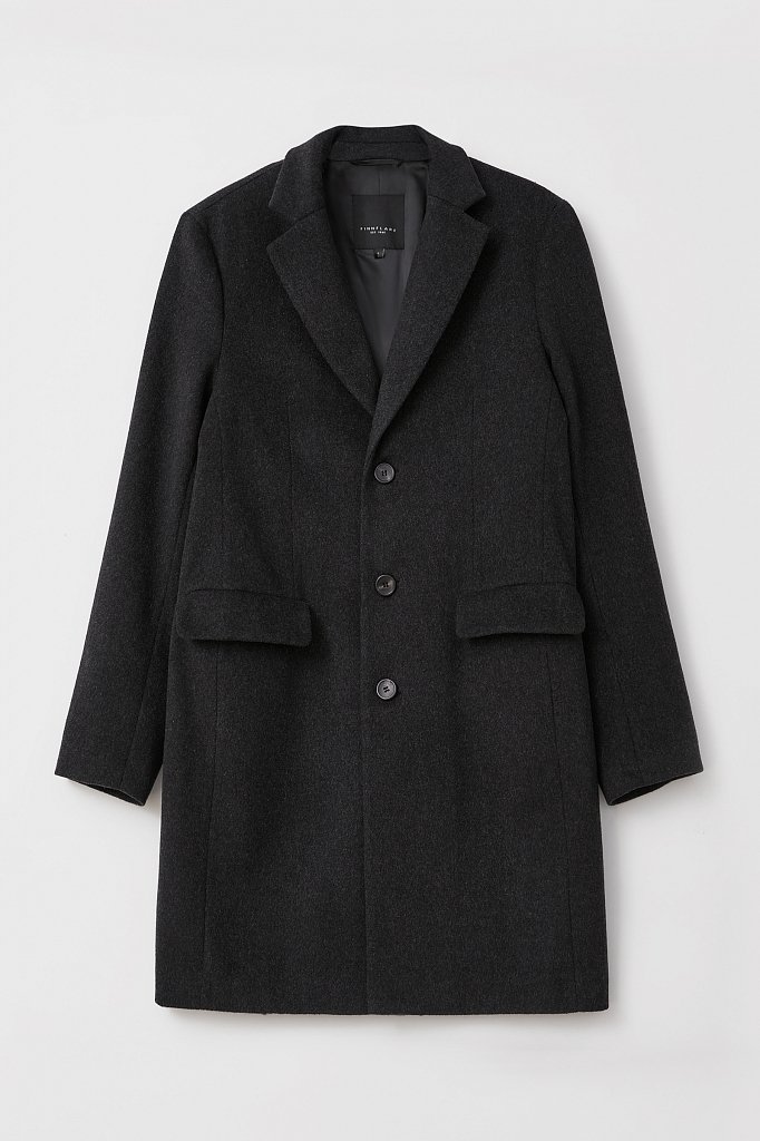 Драповое мужское пальто классического кроя, Модель FAB21004, Фото №9
