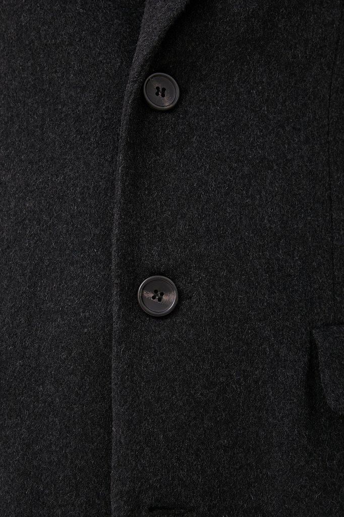 Драповое мужское пальто классического кроя, Модель FAB21004, Фото №7