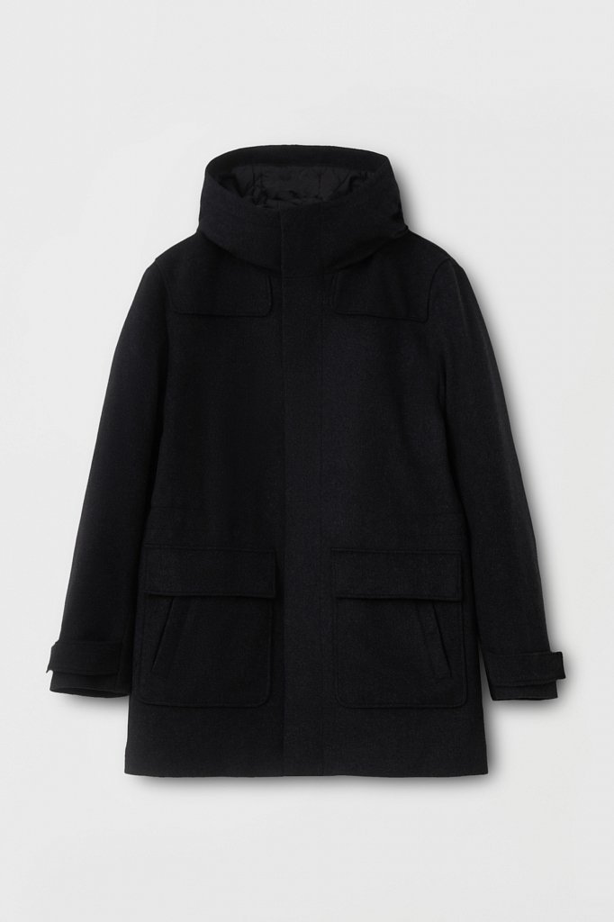 Технологичное утепленное мужское пальто с шерстью, Модель FAB21005M, Фото №7