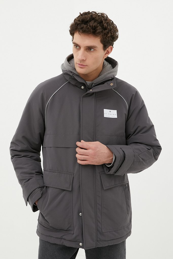 Куртка утепленная с воротником-стойкой, Модель FAB21087, Фото №1