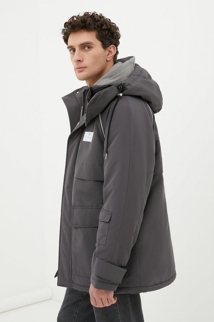 Куртка утепленная с воротником-стойкой, Модель FAB21087, Фото №3