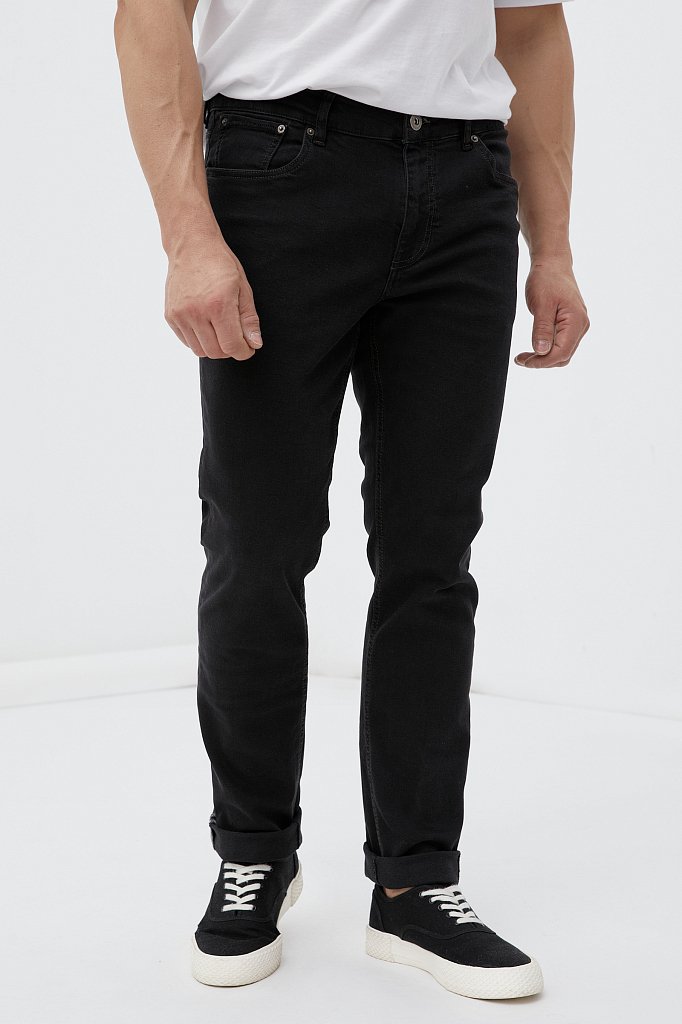 Слегка зауженные мужские джинсы slim fit, Модель FAB25014, Фото №2
