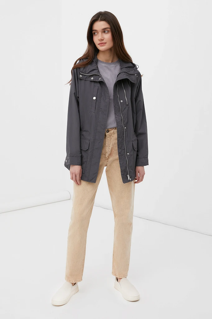 Ветровка женская oversize c резинкой на талии, Модель FAB110198, Фото №2