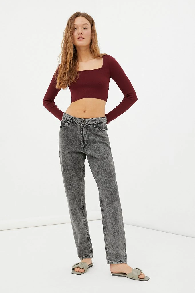 Джинсы tapered fit женские, Модель FAB15003, Фото №1