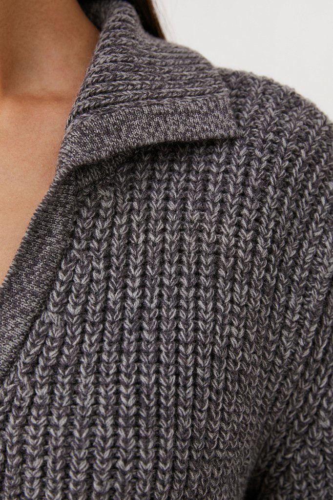 Джемпер женский крупной вязки оверсайз с шерстью, Модель FAB11168, Фото №5