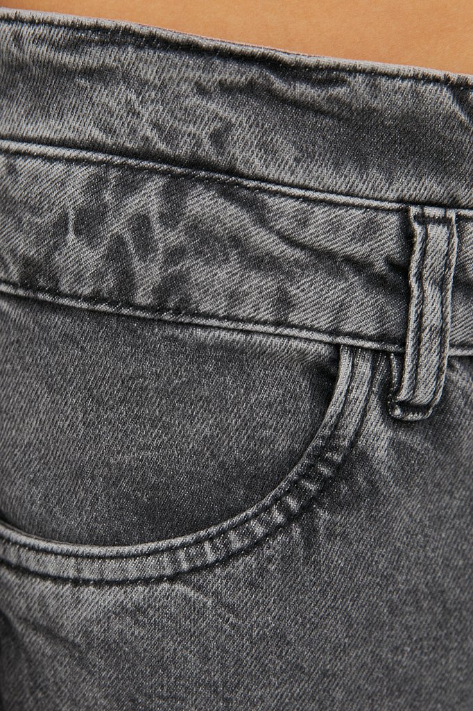 Женские джинсы tapered fit с "двойным" поясом, Модель FAB15014, Фото №5