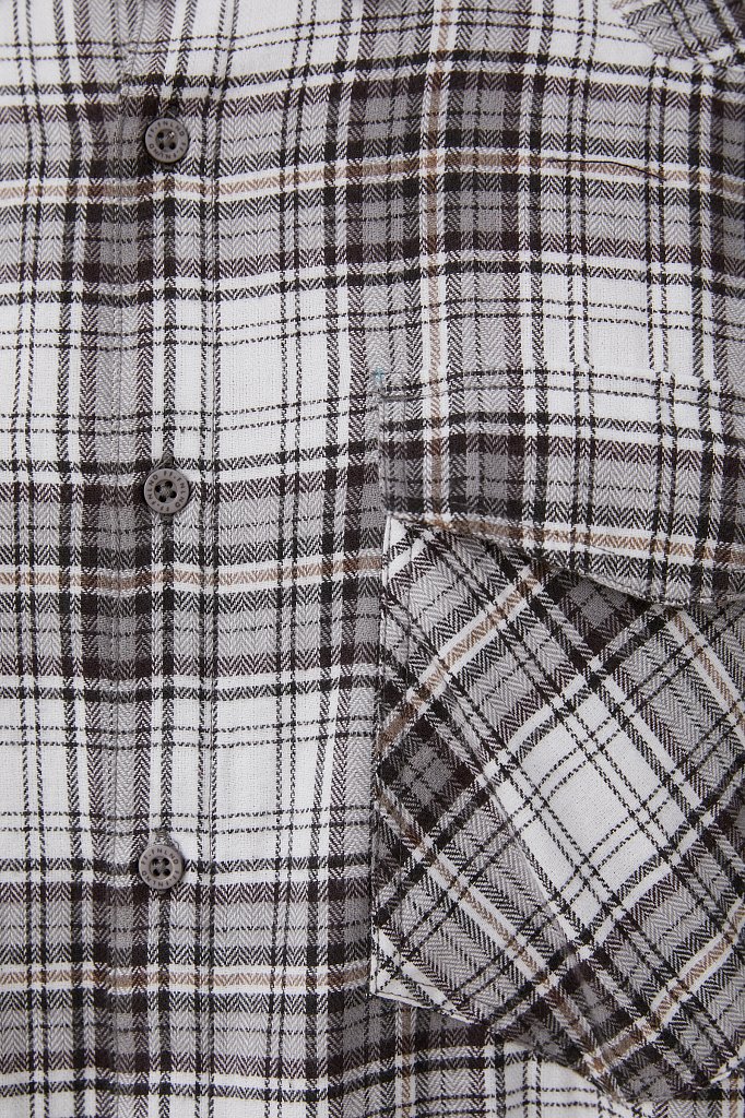 Базовая мужская рубашка в крупную клетку оверсайз, Модель FAB21055, Фото №5