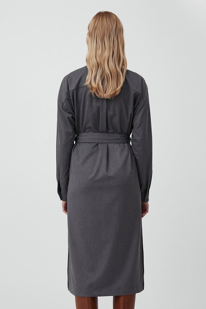 Платье-рубашка женское из мягкой смесовой ткани, Модель FAB11036, Фото №4