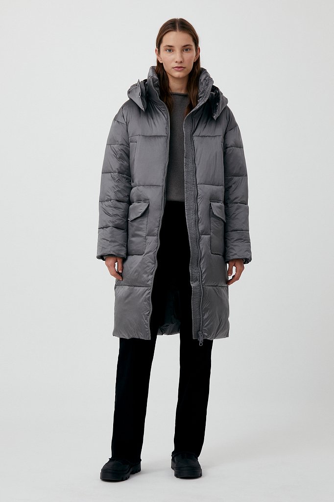 Пальто утепленное прямого силуэта, Модель FAB11067, Фото №2