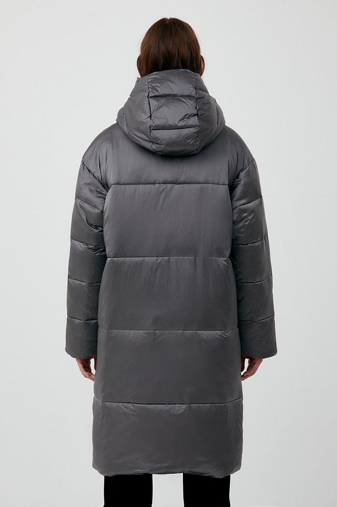 Пальто утепленное прямого силуэта, Модель FAB11067, Фото №4