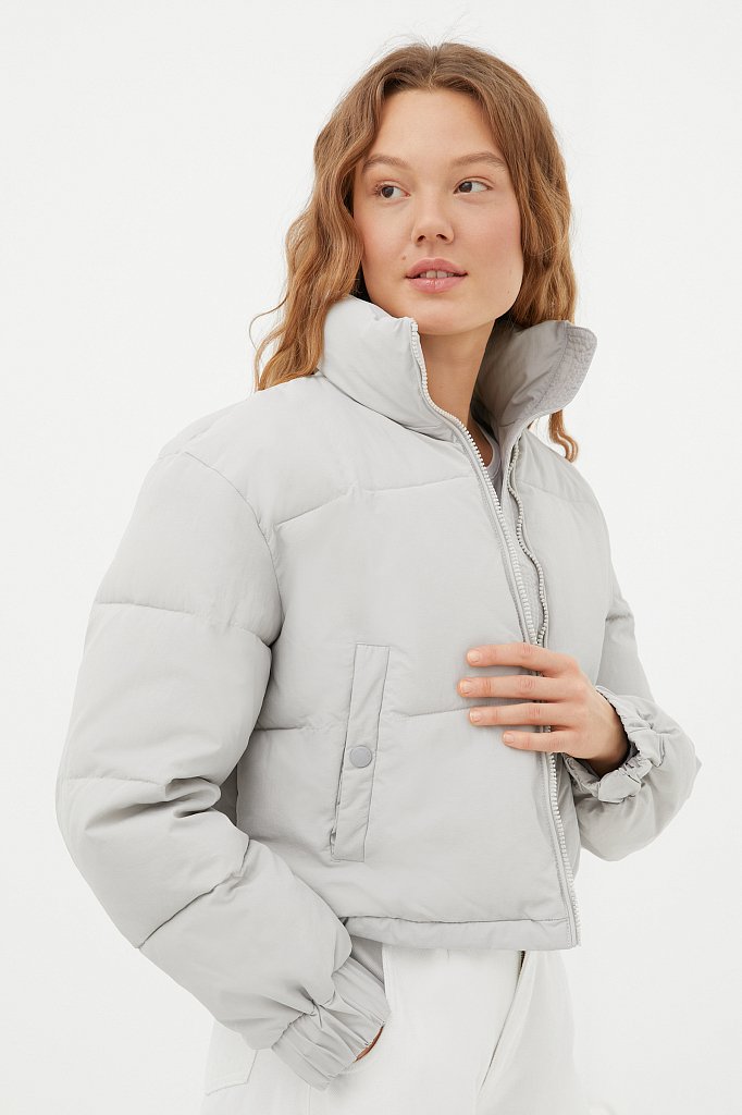 Куртка утепленная с воротником-стойкой, Модель FAB11065, Фото №3