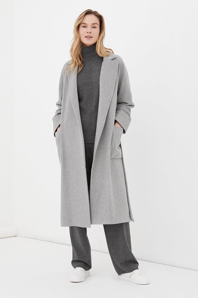 Оверсайз пальто женское с шерстью, Модель FAB11090, Фото №1
