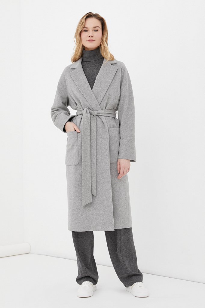 Оверсайз пальто женское с шерстью, Модель FAB11090, Фото №3
