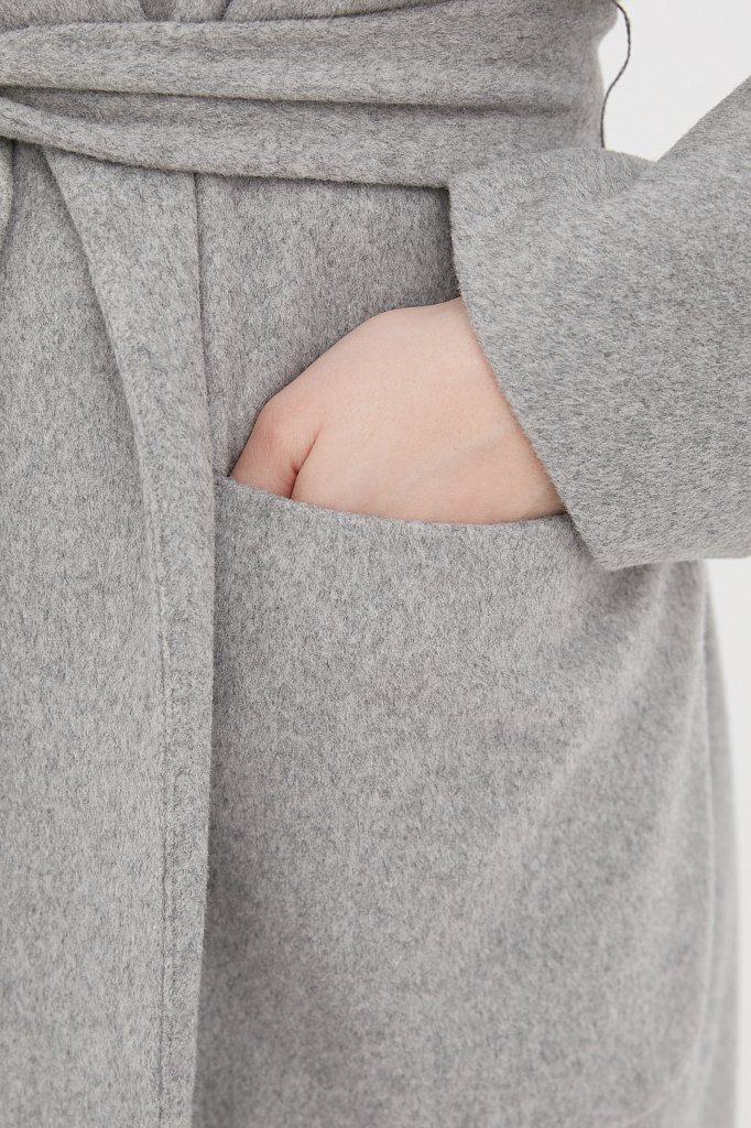 oversize пальто женское с шерстью, Модель FAB11090, Фото №6