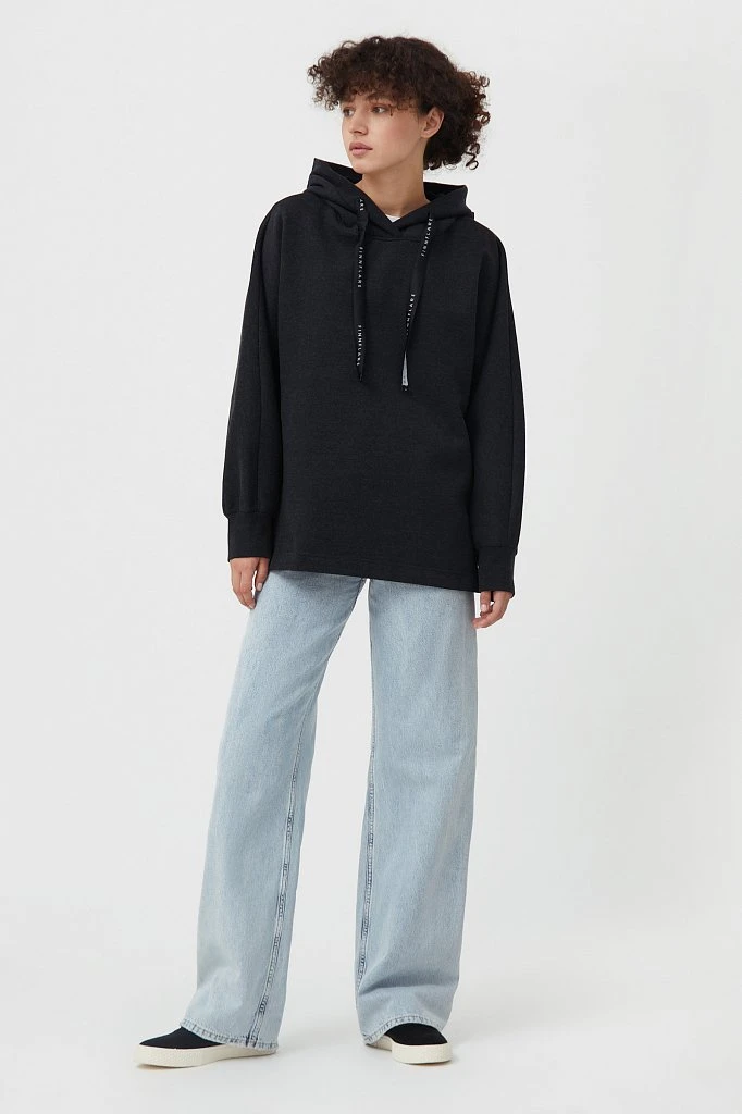 Худи женское oversize с рукавом 