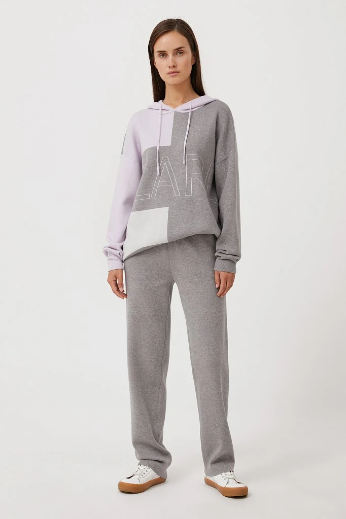 Свободное женское худи в стиле color block, Модель FAB11183, Фото №2