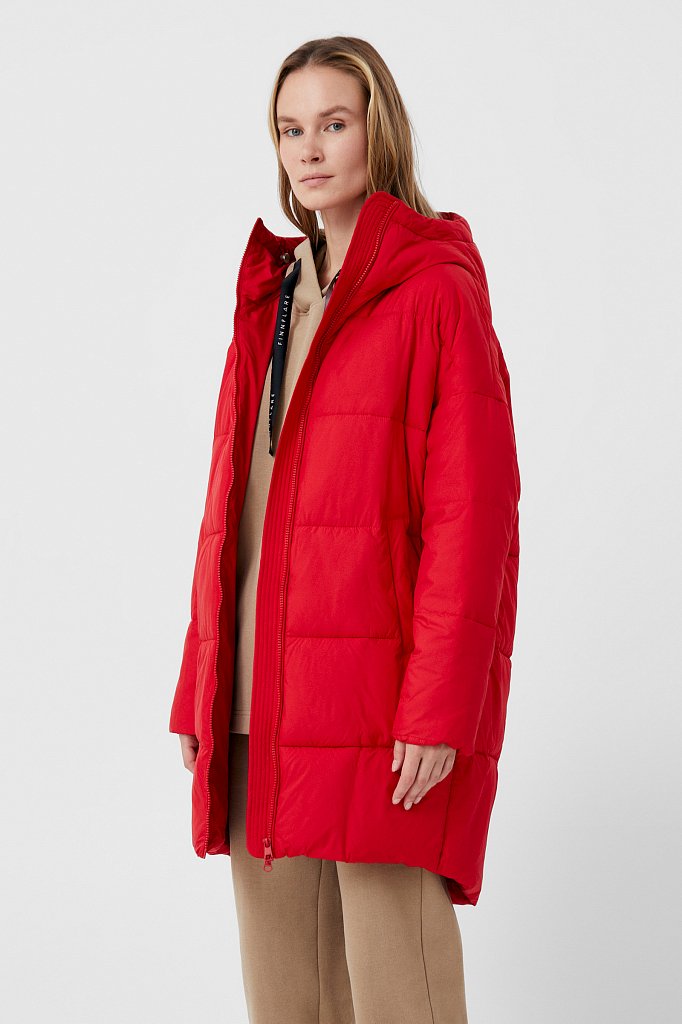 Пальто утепленное силуэта трапеция, Модель FAB110151, Фото №3