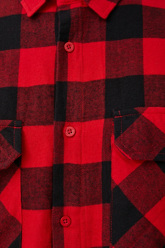 Базовая мужская рубашка в крупную клетку oversize, Модель FAB21057, Фото №5
