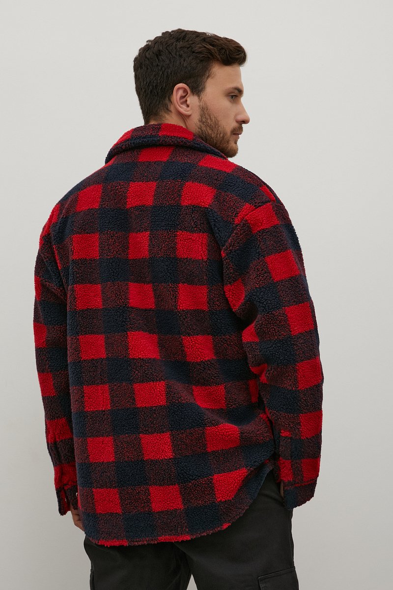 Oversize мужская куртка из искусственного меха, Модель FAB210103, Фото №5
