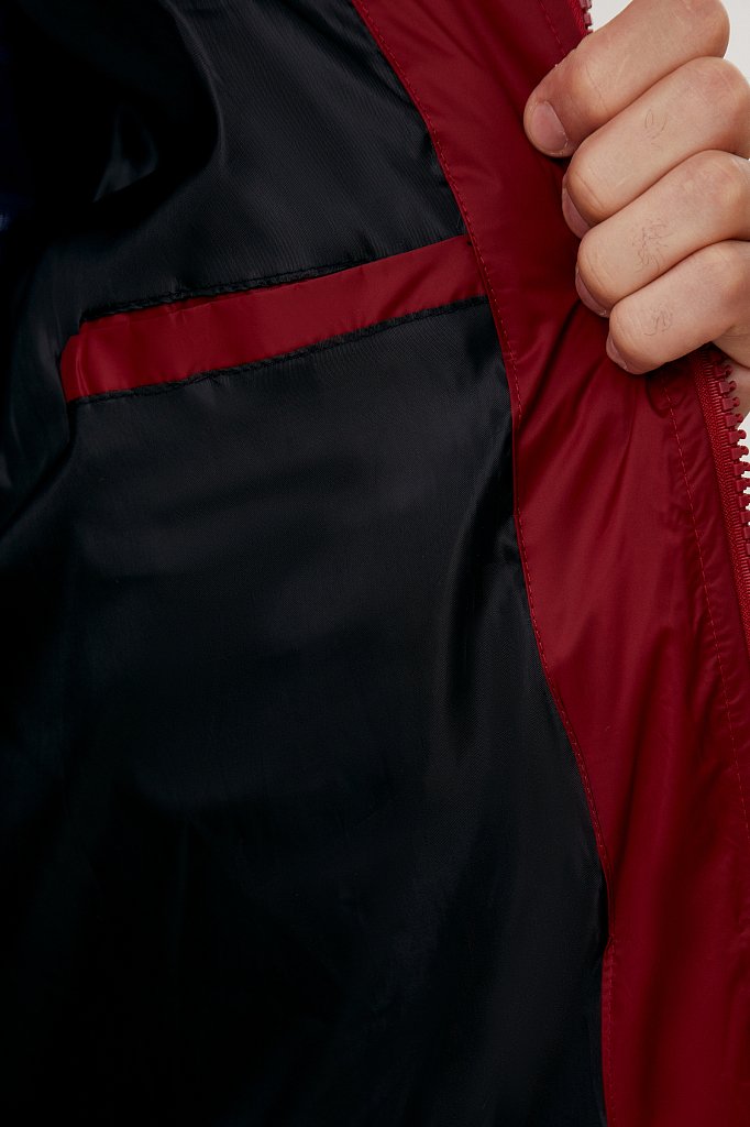 Куртка мужская свободного кроя с капюшоном, Модель FAB210108C, Фото №3