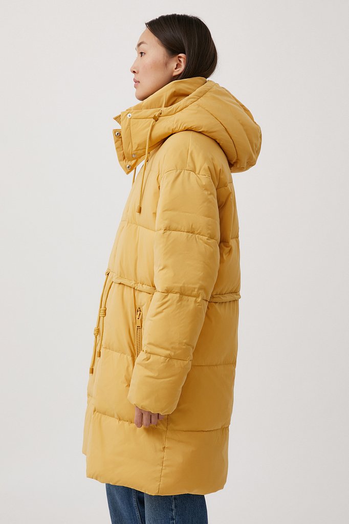 Женское пуховое пальто свободного силуэта, Модель FAB110182, Фото №3