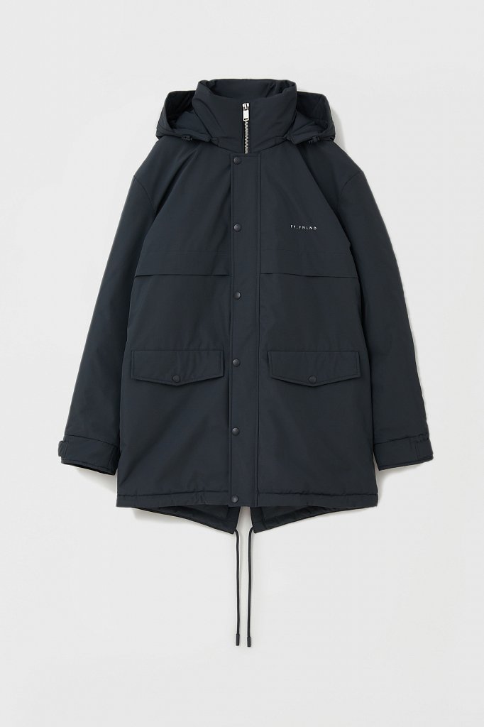 Утепленное пальто мужское свободного кроя, Модель FAB21065, Фото №8