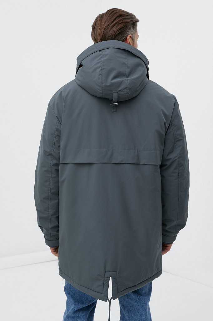 Утепленное пальто мужское свободного кроя, Модель FAB21065, Фото №5