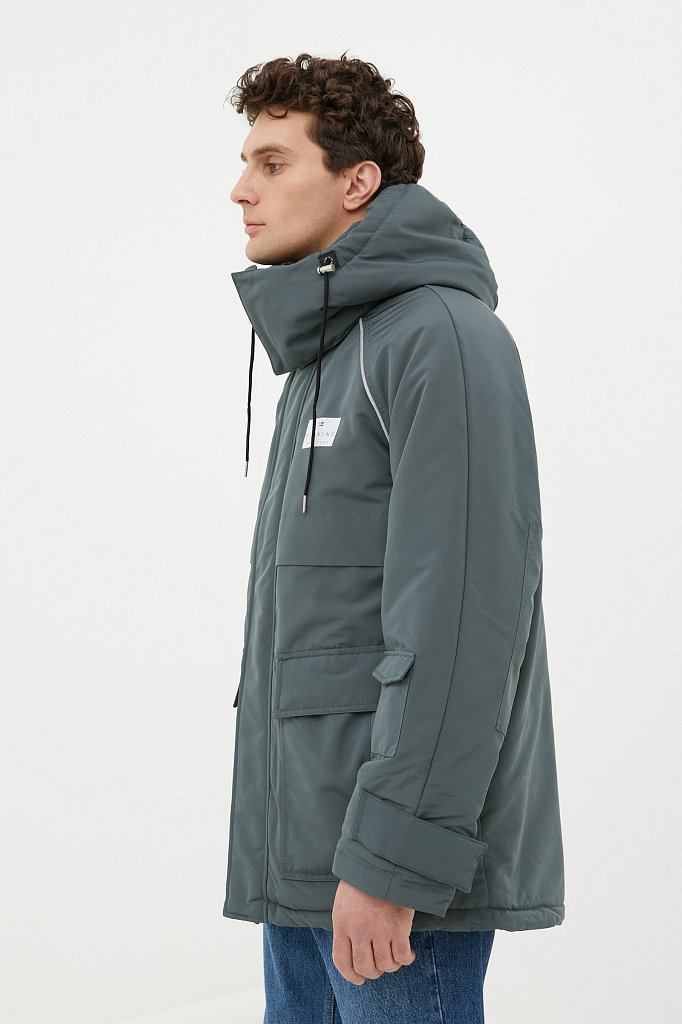Куртка утепленная с воротником-стойкой, Модель FAB21087, Фото №3