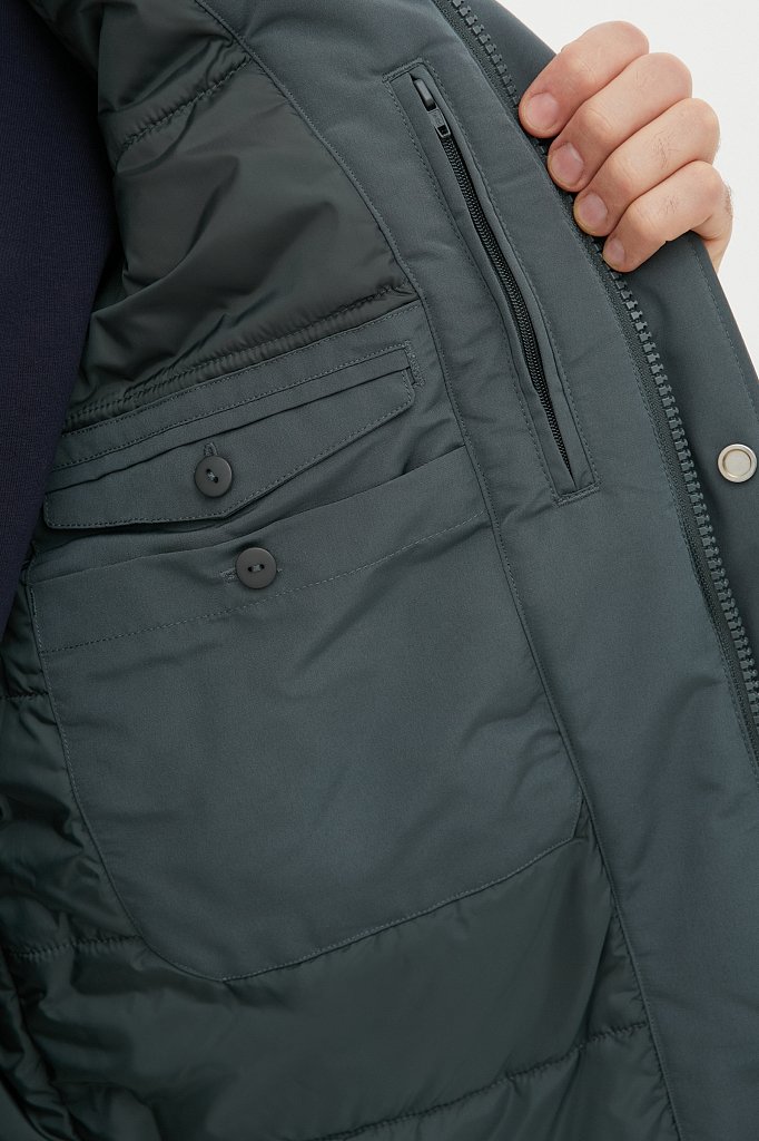 Куртка утепленная с воротником-стойкой, Модель FAB21087, Фото №4