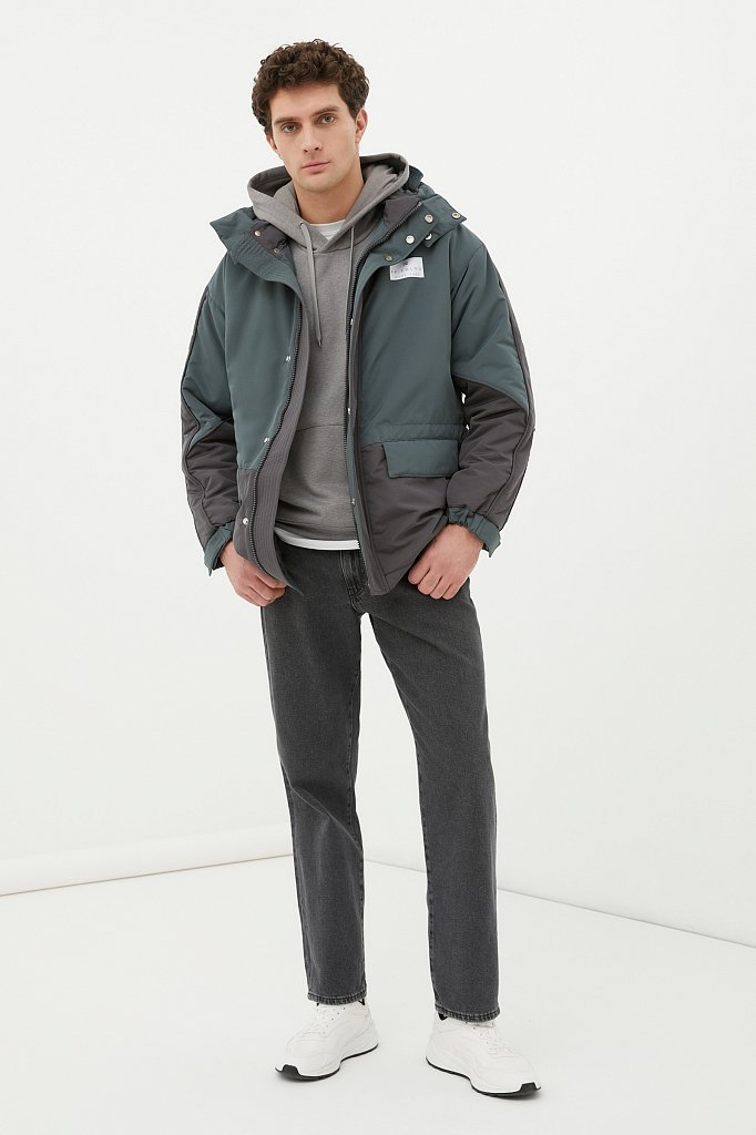 Куртка утепленная с воротником-стойкой, Модель FAB21088, Фото №2