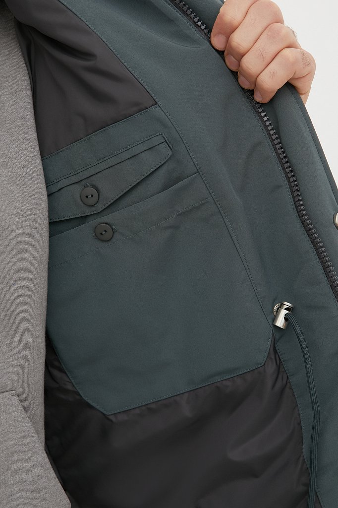 Куртка утепленная с воротником-стойкой, Модель FAB21088, Фото №4