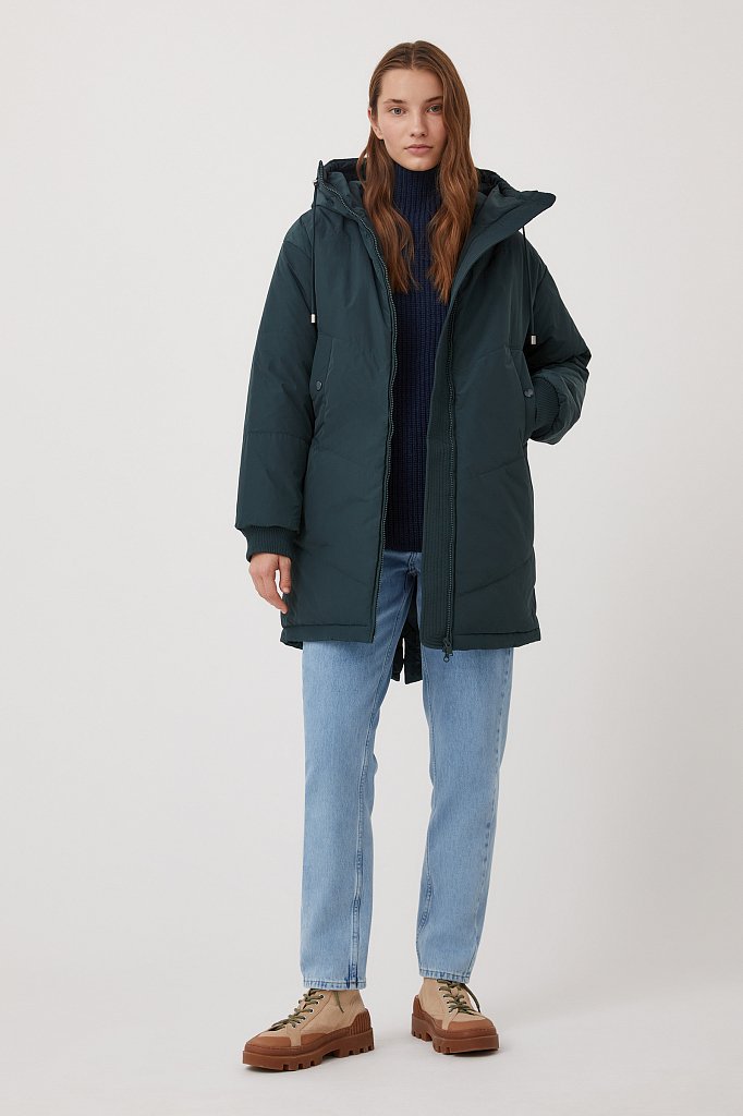 Пальто утепленное прямого силуэта, Модель FAB110102, Фото №2
