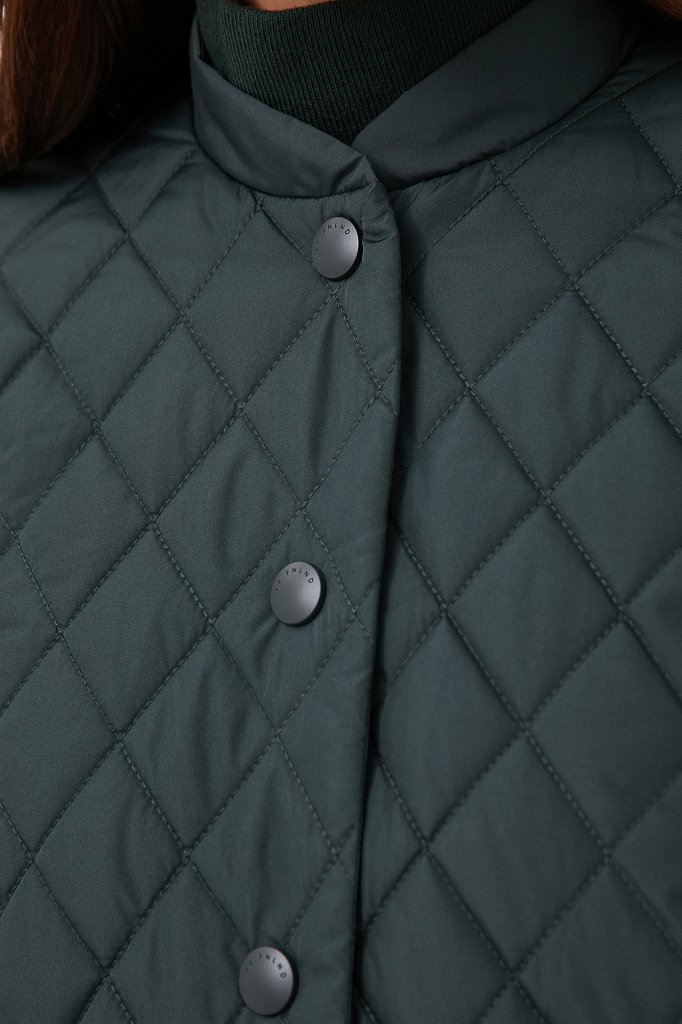 Стеганая женская куртка с объемными рукавами, Модель FAB110136, Фото №5