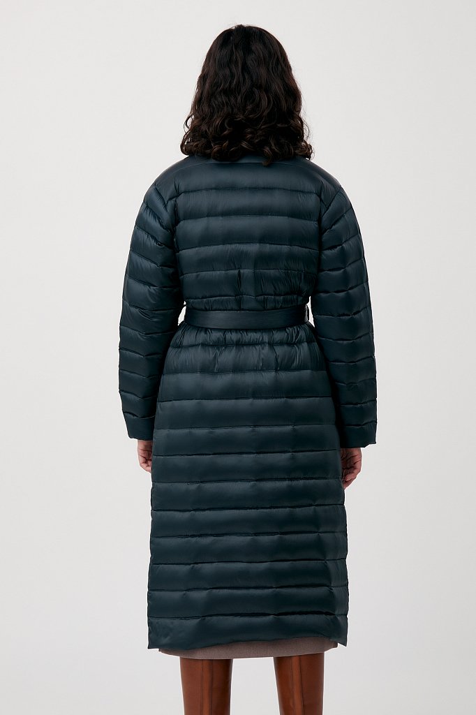 Пальто с натуральным пухом А-силуэта, Модель FAB11063, Фото №4