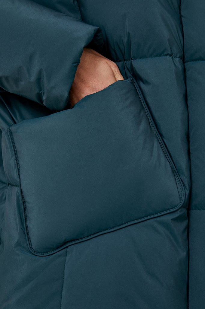 Оверсайз пуховик женский фасона «одеяло», Модель FAB11093, Фото №5