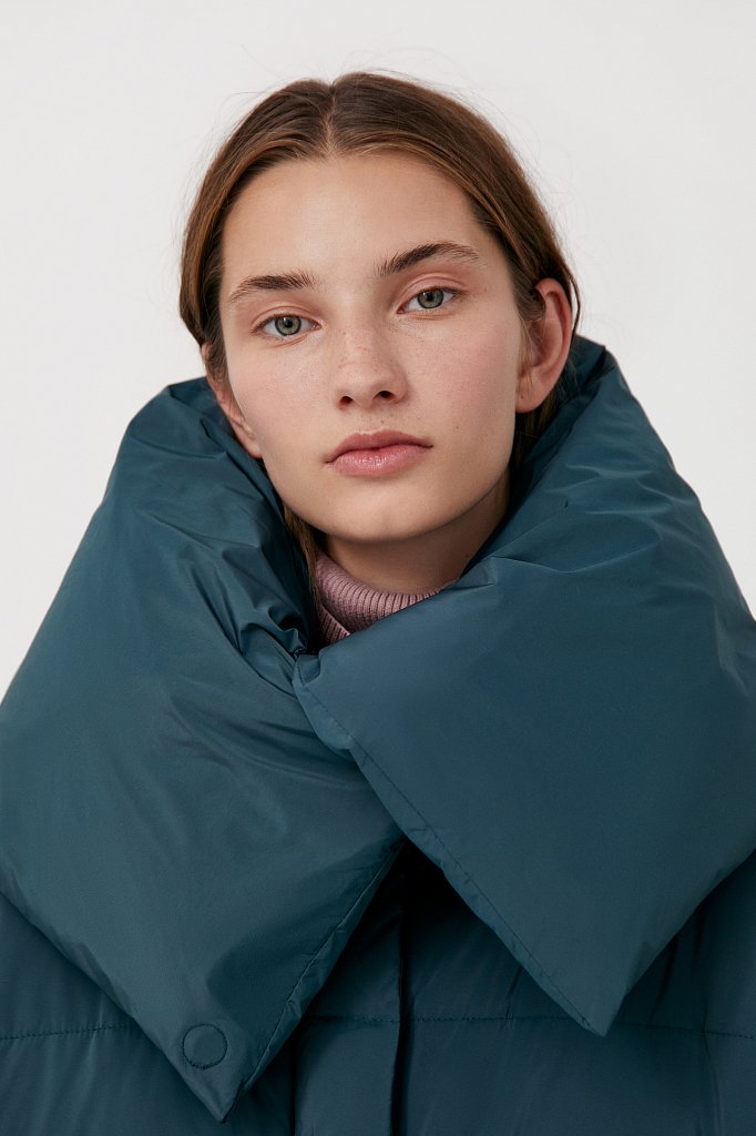 Оверсайз пуховик женский фасона «одеяло», Модель FAB11093, Фото №6