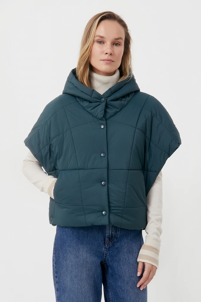 Укороченный женский жилет фасона oversize, Модель FAB110110, Фото №1