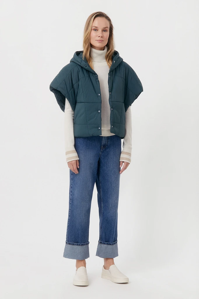 Укороченный женский жилет фасона oversize, Модель FAB110110, Фото №2