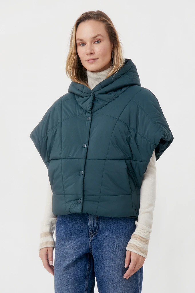 Укороченный женский жилет фасона oversize, Модель FAB110110, Фото №3