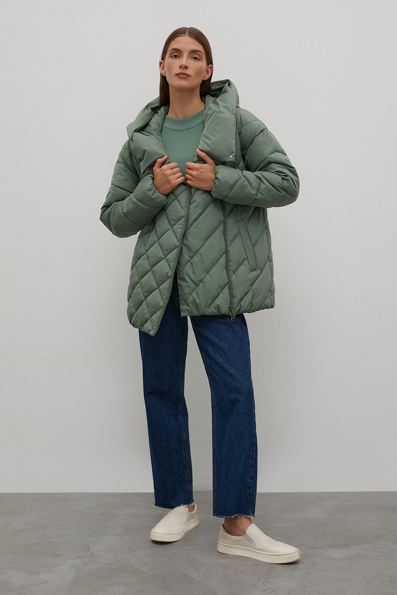Утепленная женская куртка прямого силуэта, Модель FAB110223, Фото №2
