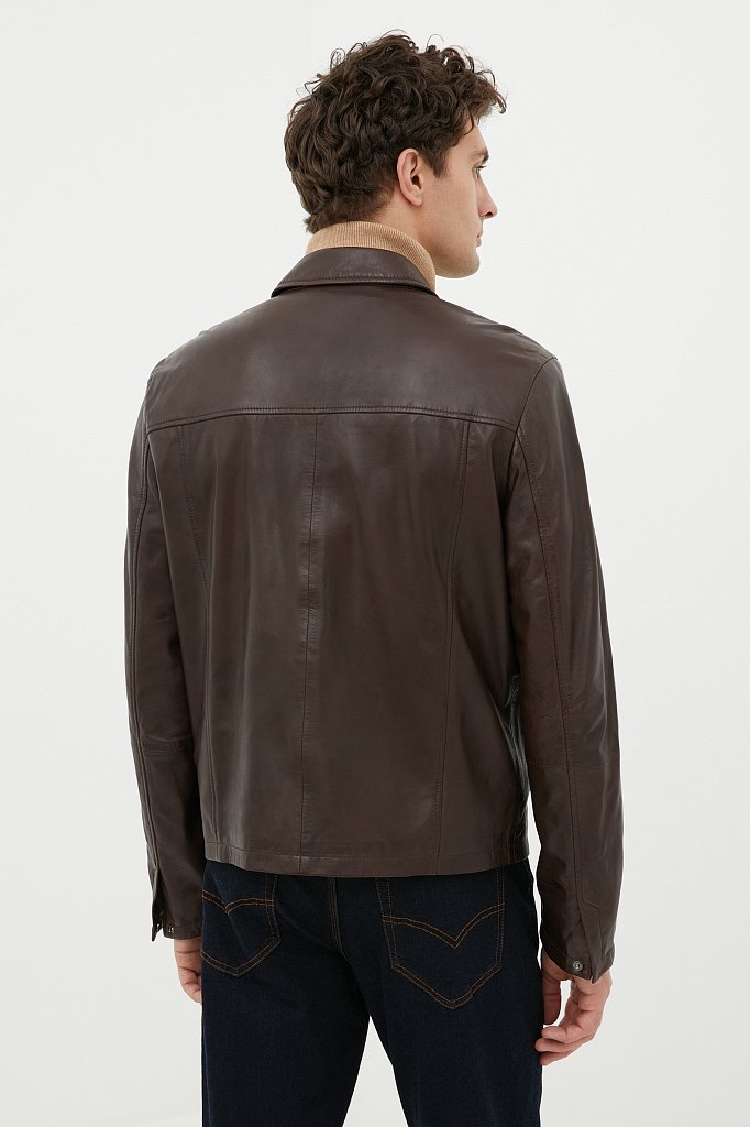 Куртка кожаная мужская, Модель FAB21801, Фото №5